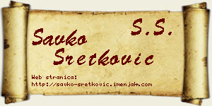 Savko Sretković vizit kartica